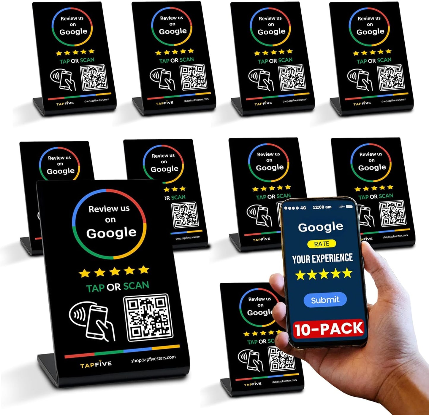TapFive Google Review Tap Stand