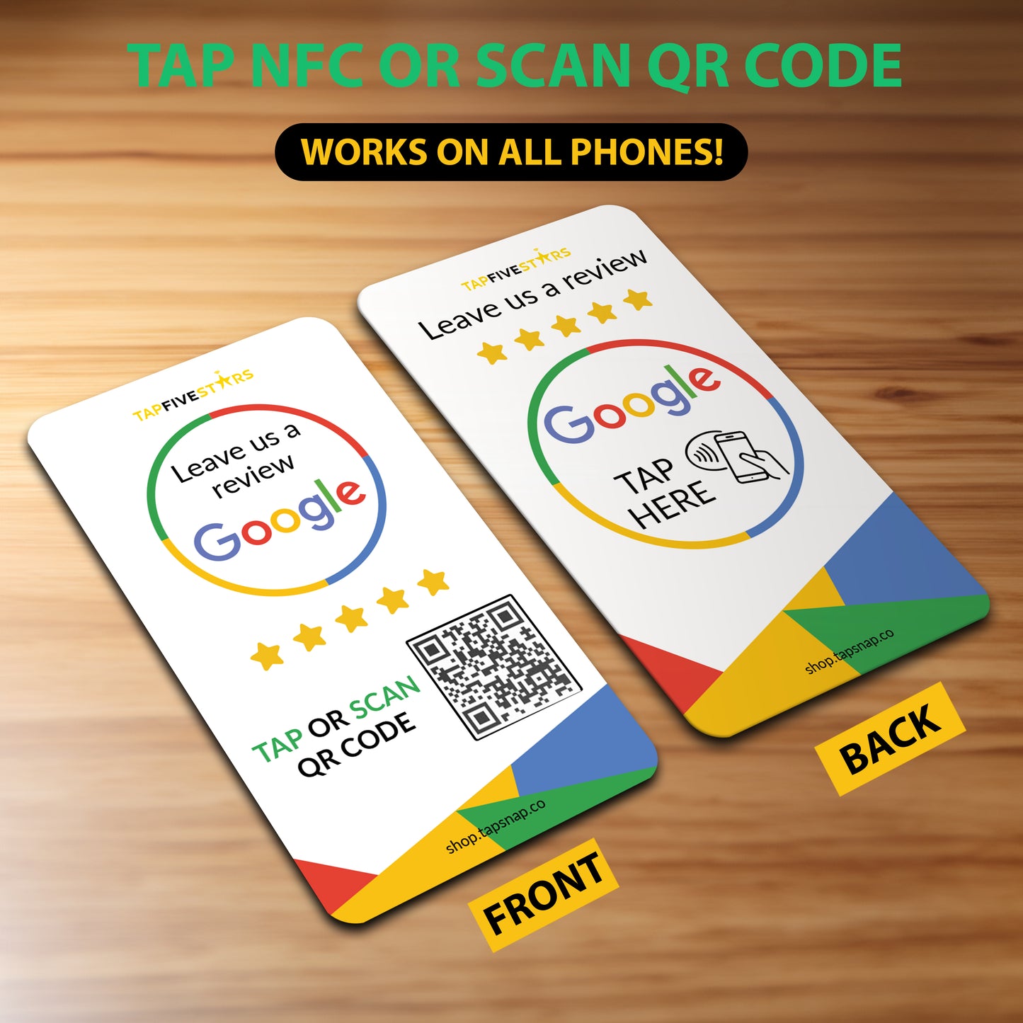 TapFive Google Review Tap Card (1 Pack)